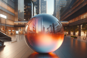 Magnifying glass highlighting commercial property for legal due diligence and property search investigations